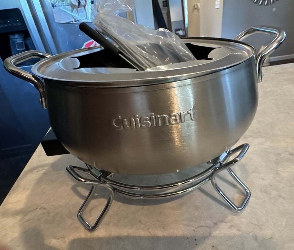 Cuisinart Electric Fondue Set CFO-3SSP1 3 Qt Stainless Steel